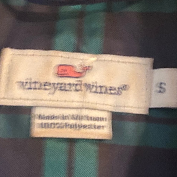 Vineyard Vines Womens Plaid Puffer Sleeveless Vest Size Small Green Blue Preppy - Picture 6 of 8